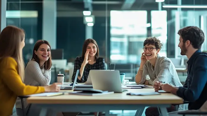 Our workplace thrives with youthful energy, and communication is driven by shared business objectives.
